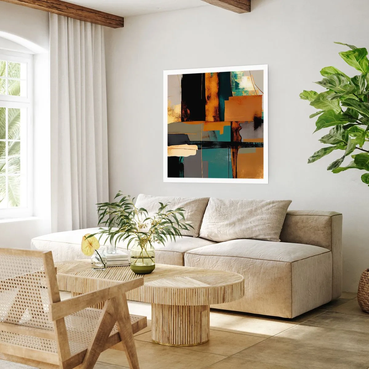 Poster - Abstraktion – Licht und Schatten - 40x40 cm