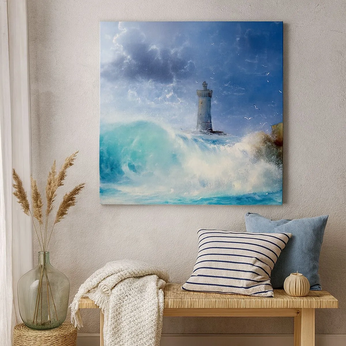 Bild auf Leinwand - Leinwandbild - Auf der Hut vor den Elementen - 30x30 cm