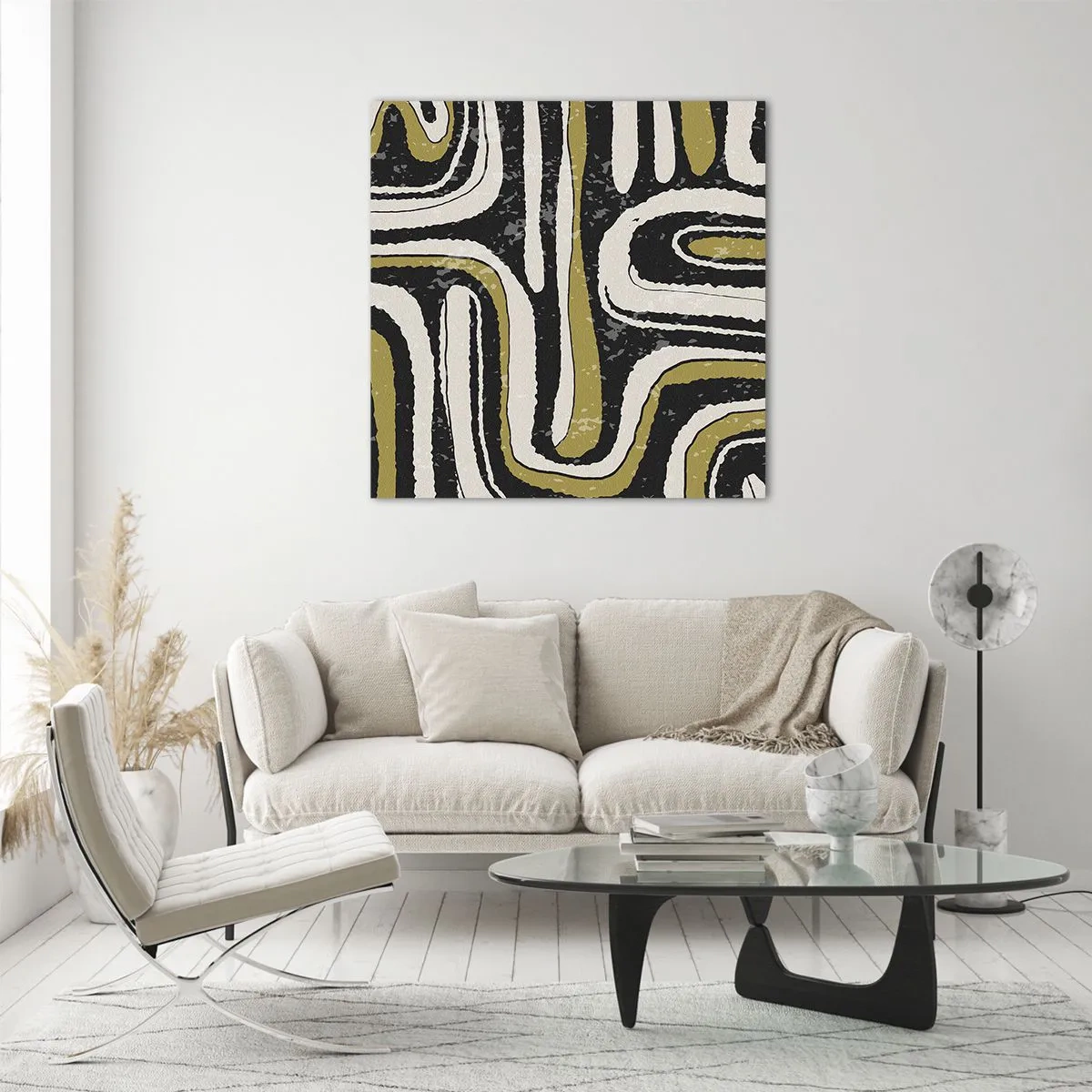 Glasbild - Bild auf glas - Komposition: Straßen und Gassen - 50x50 cm