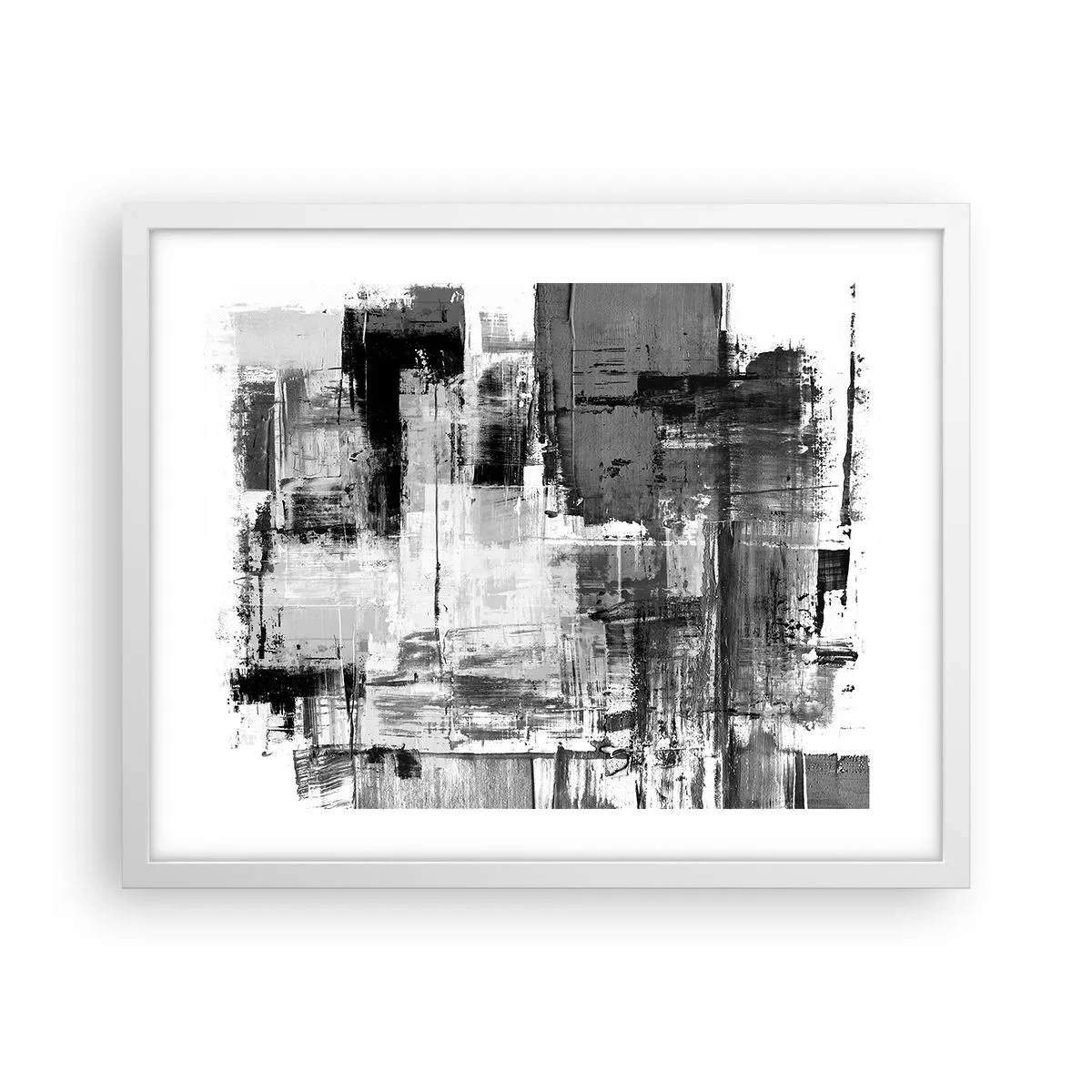 Poster in einem weißen Rahmen - Wunderschönes Grau - 50x40 cm