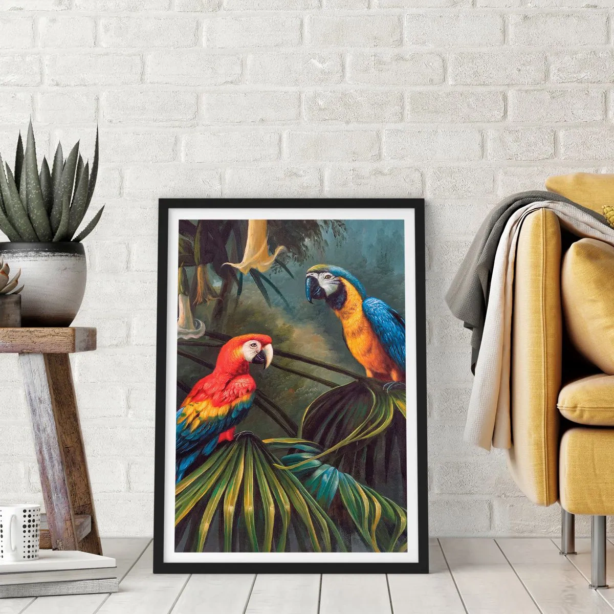 Poster in einem schwarzem Rahmen - Romantik in den Tropen - 30x40 cm