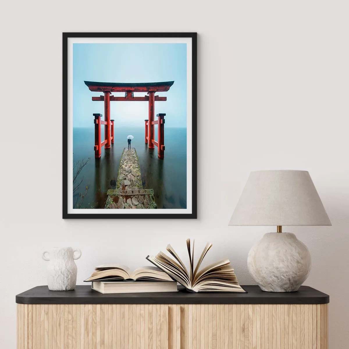Poster in einem schwarzem Rahmen - Japanische Träumerei - 30x40 cm
