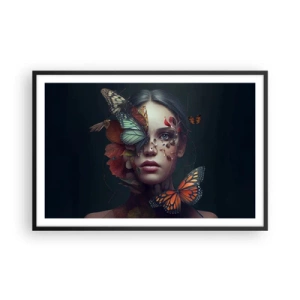 Poster in einem schwarzem Rahmen - Wunderbare Metamorphose - 91x61 cm