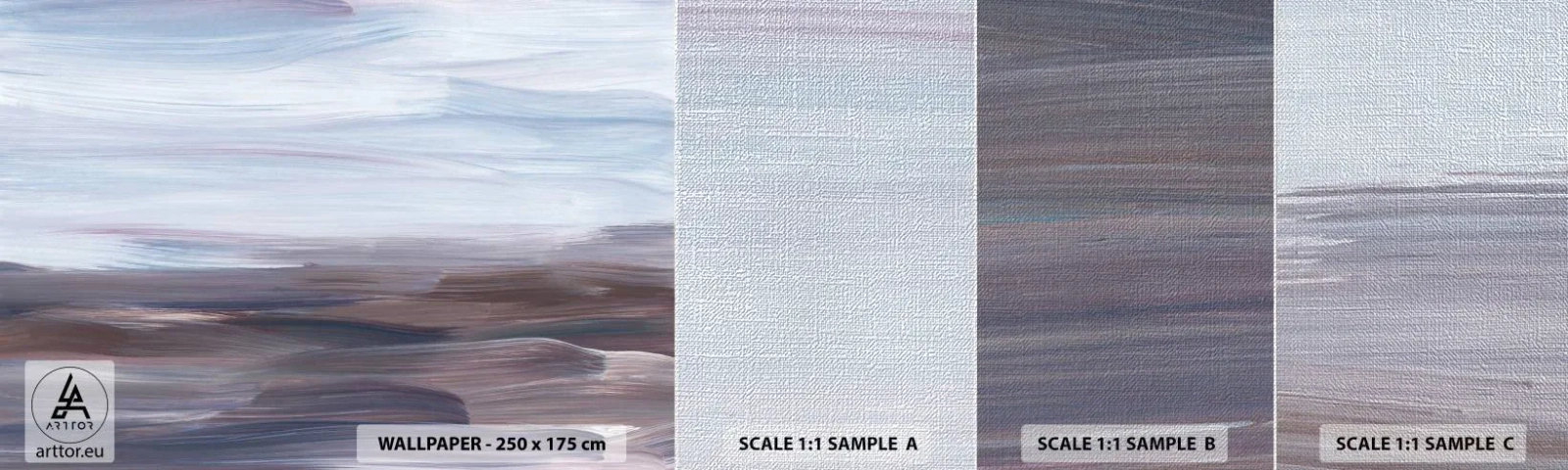 Fototapeten Muster Premium Canvas - Elemente: Wasser - Malen, Stück, Minimalismus - 100x30 cm