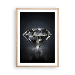 Poster in einem Rahmen aus heller Eiche - Beste Freundin - 50x70 cm