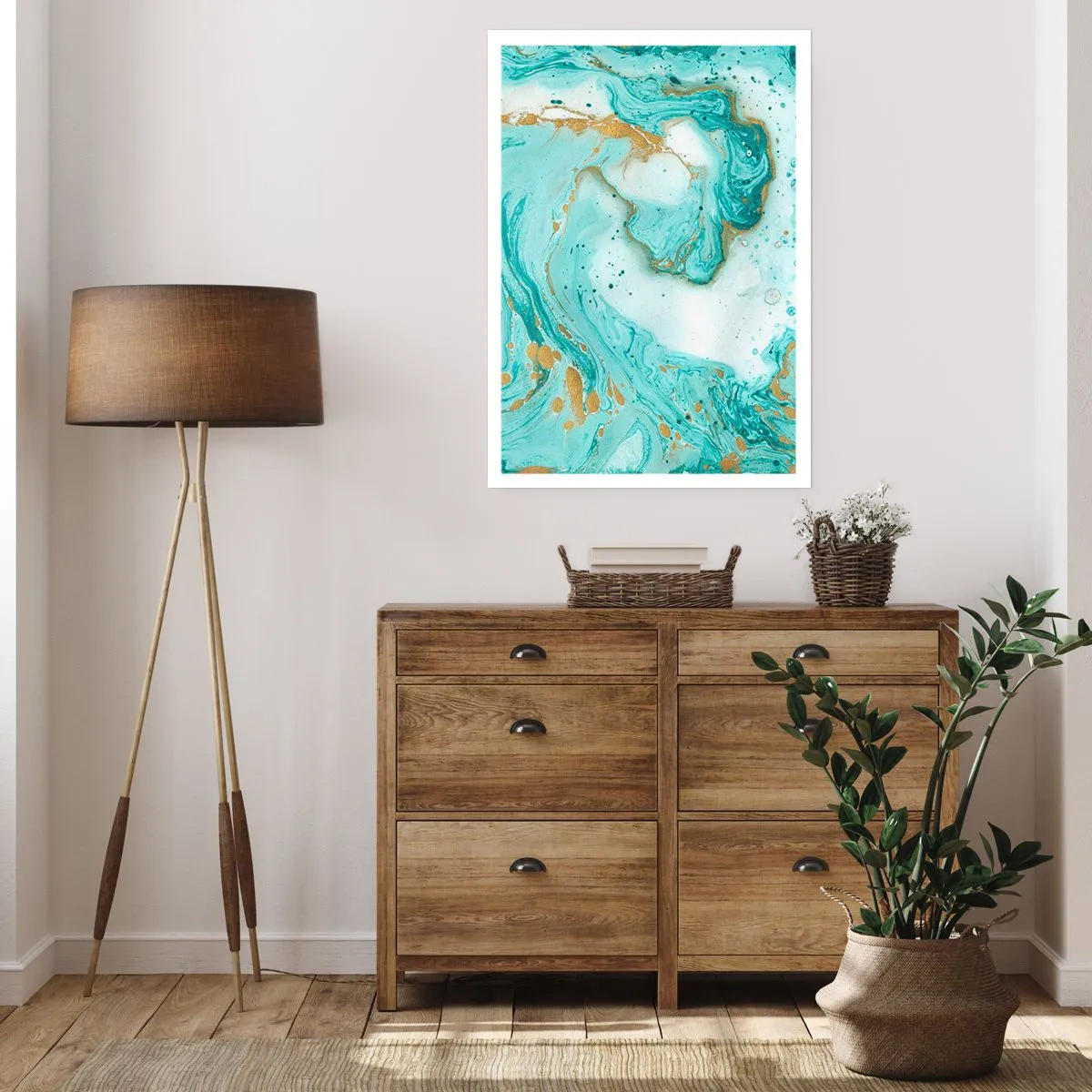 Poster - Unter der großen Welle der Edo-Ära - 61x91 cm