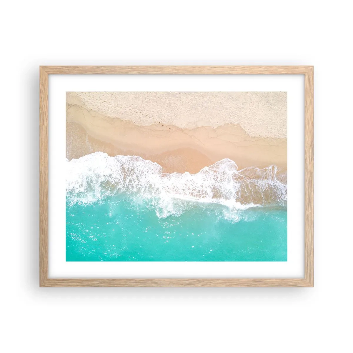 Poster in einem Rahmen aus heller Eiche - Eine streichelnde Berührung - 50x40 cm