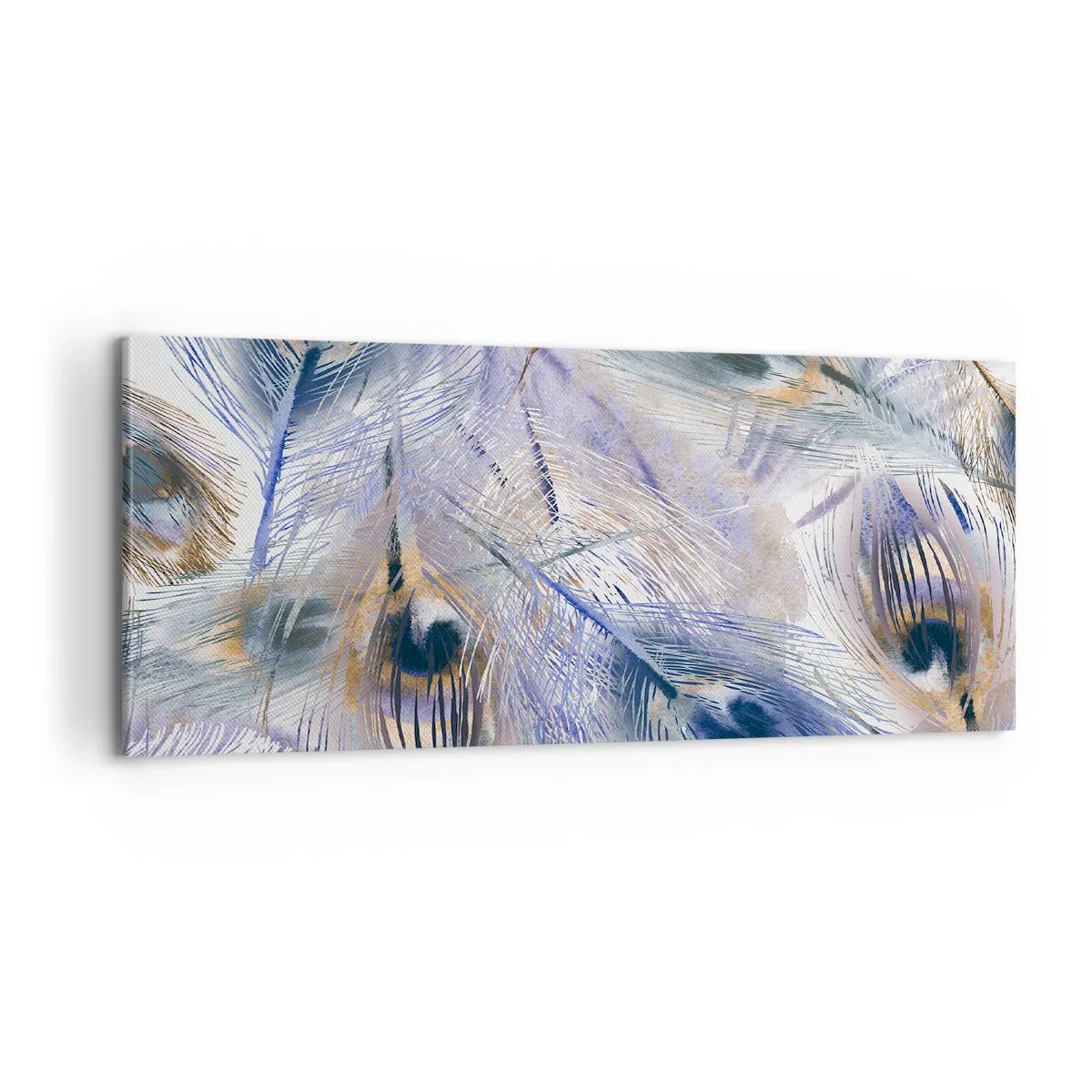 Bild auf Leinwand - Leinwandbild - Pfau-Komposition - 100x40 cm