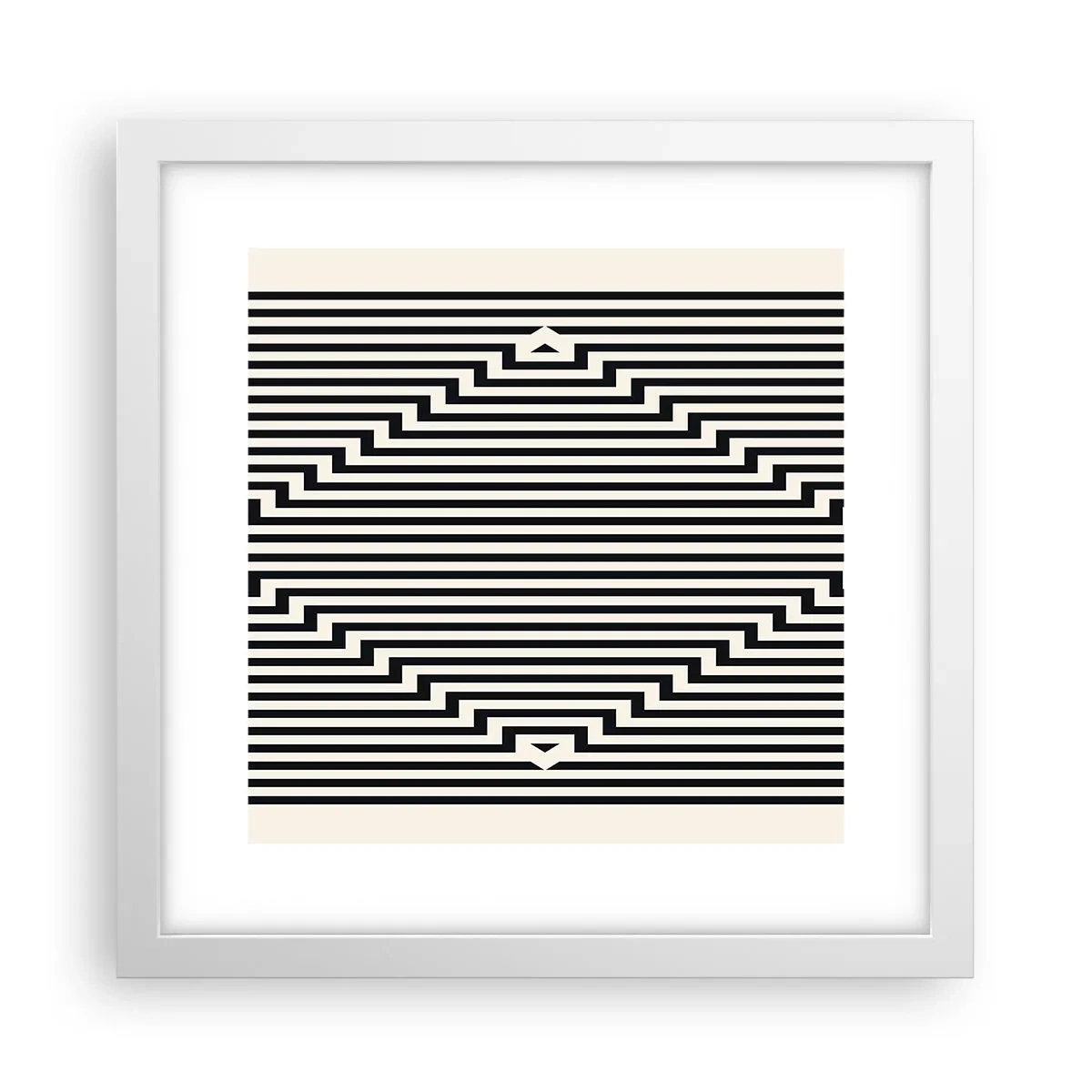 Poster in einem weißen Rahmen - Geometrische Illusion - 30x30 cm