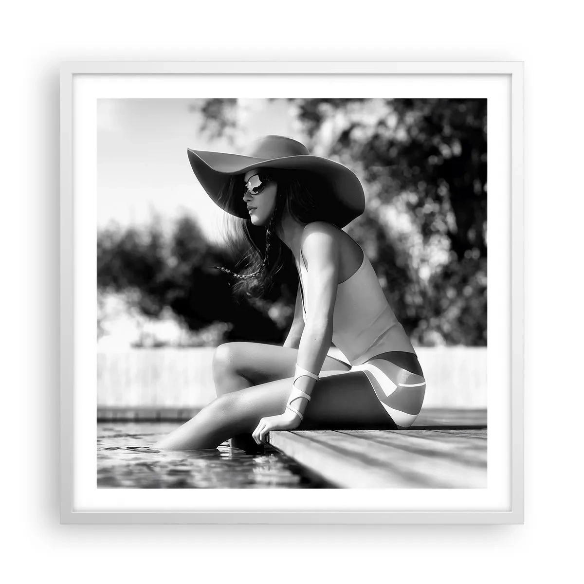 Poster in einem weißen Rahmen - Sommertraum - 60x60 cm