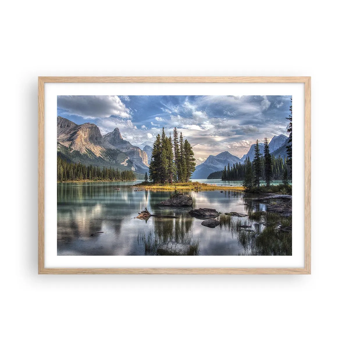 Poster in einem Rahmen aus heller Eiche - An dem tollen und sauberen Wasser ... - 70x50 cm