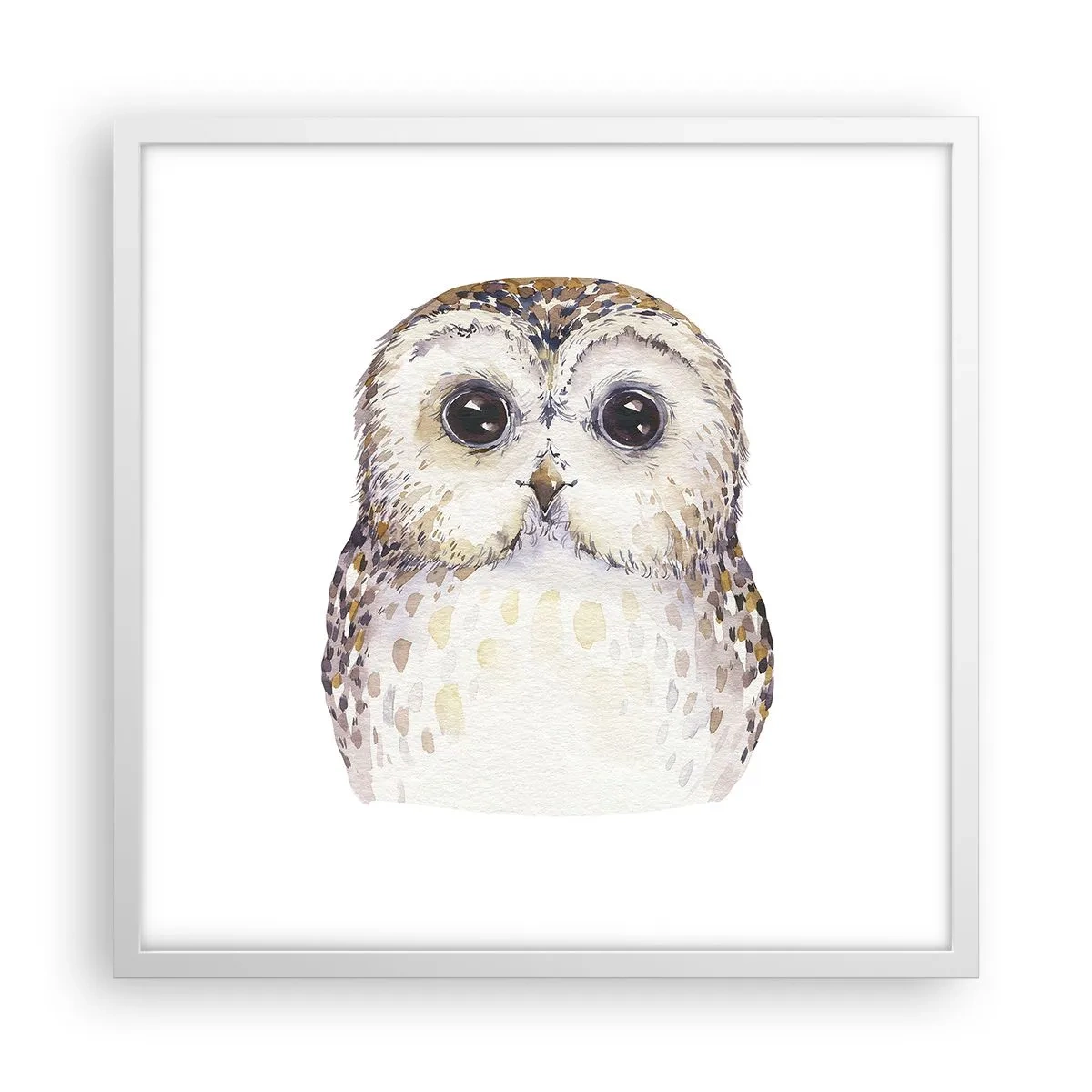 Poster in einem weißen Rahmen - Schau mir in die Augen - 50x50 cm