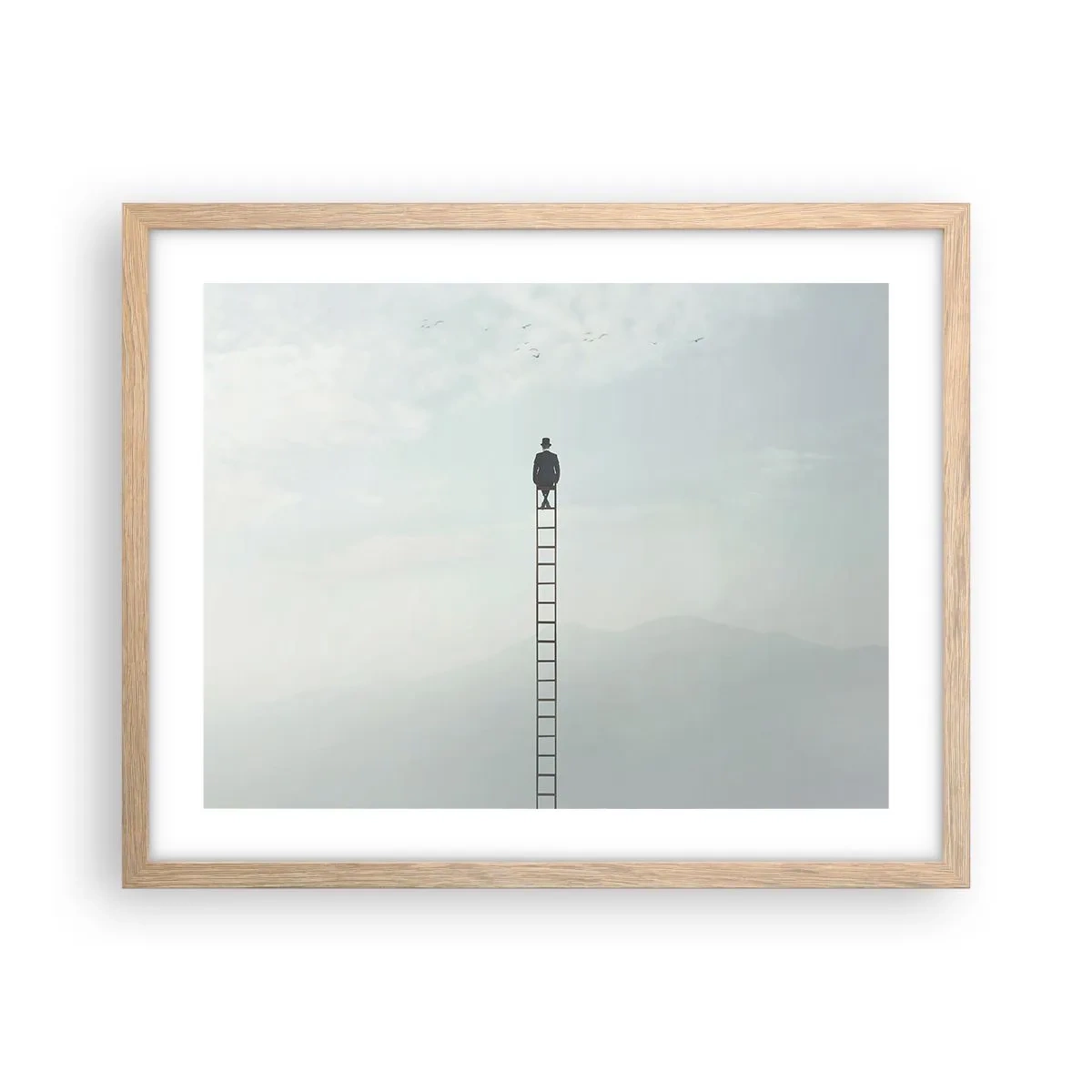 Poster in einem Rahmen aus heller Eiche - Erhebe dich darüber! - 50x40 cm