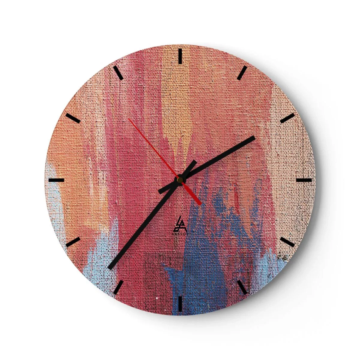 Wanduhr - Glasuhr - Renne den Regenbogen hinunter - 40x40 cm