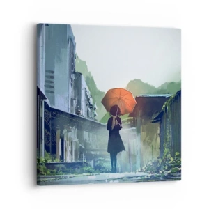 Bild auf Leinwand - Leinwandbild - Belebender Regen - 30x30 cm