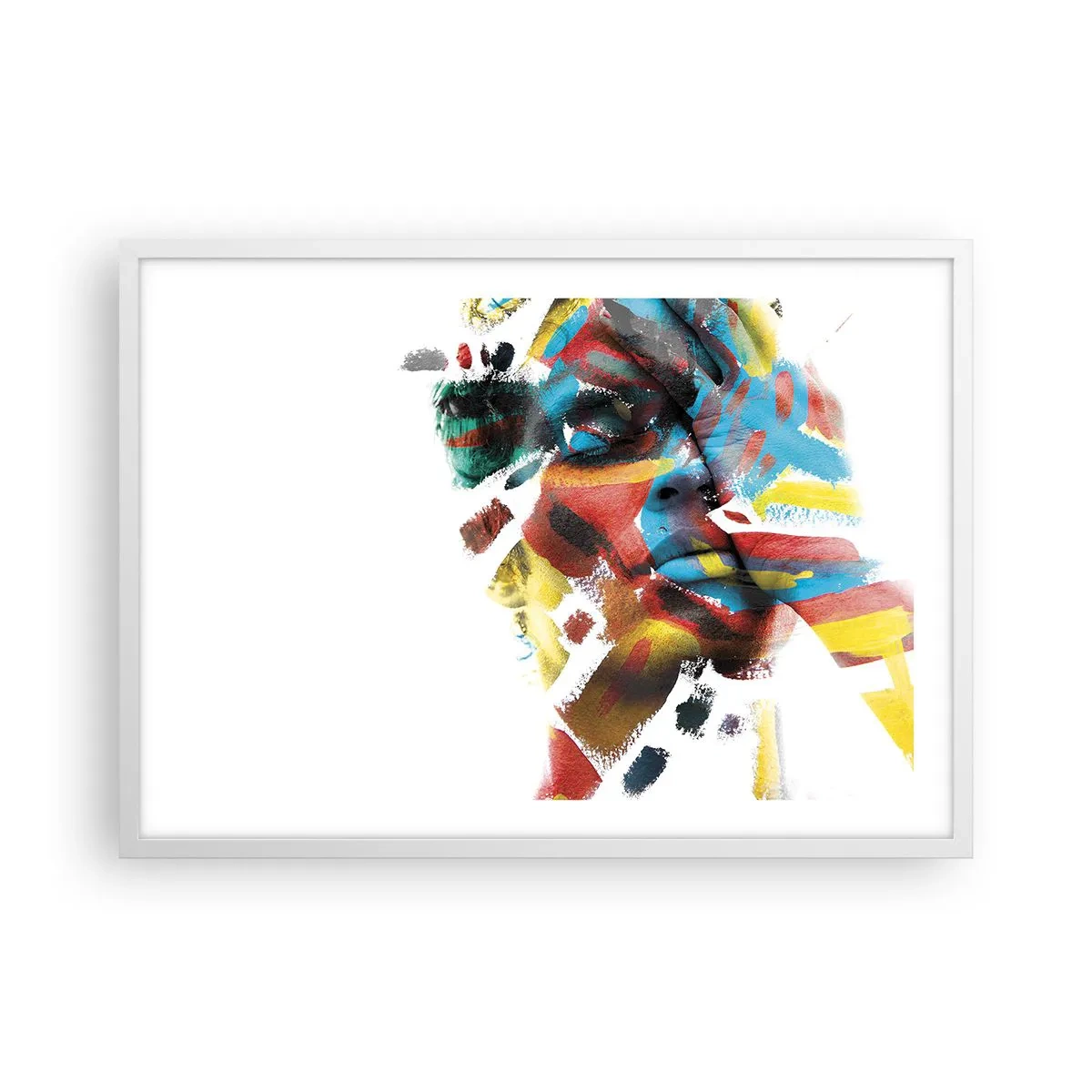 Poster in einem weißen Rahmen - Eine bunte Persönlichkeit - 70x50 cm