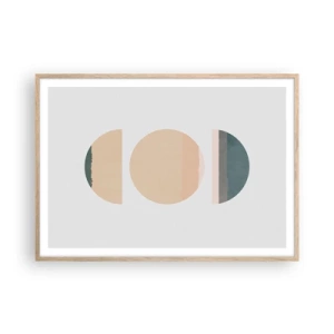 Poster in einem Rahmen aus heller Eiche - Ein Rad hinter dem anderen… - 100x70 cm