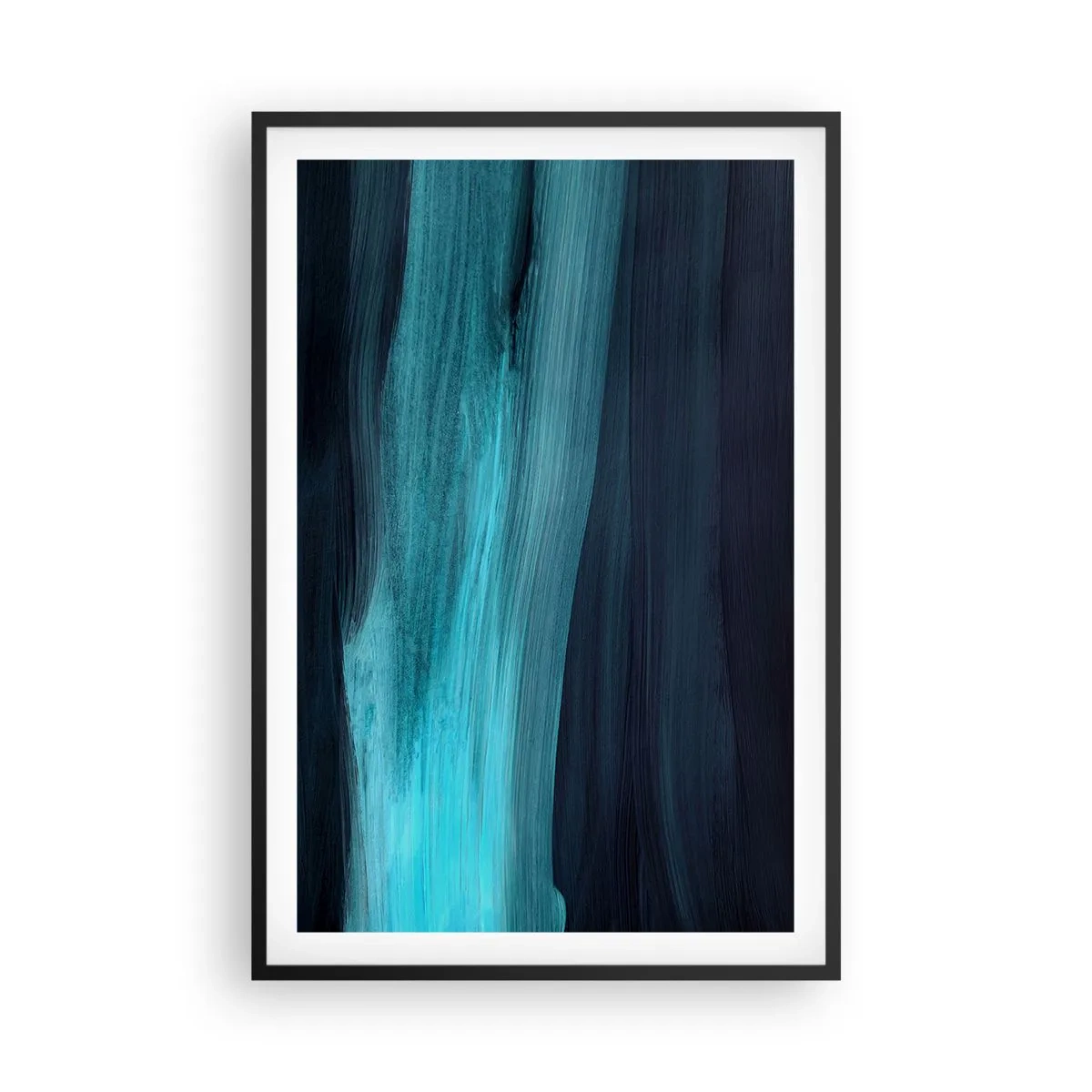 Poster in einem schwarzem Rahmen - Gehen Sie mit dem Strom - 61x91 cm