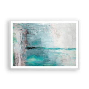 Poster in einem weißen Rahmen - Horizontal in Blau - 100x70 cm