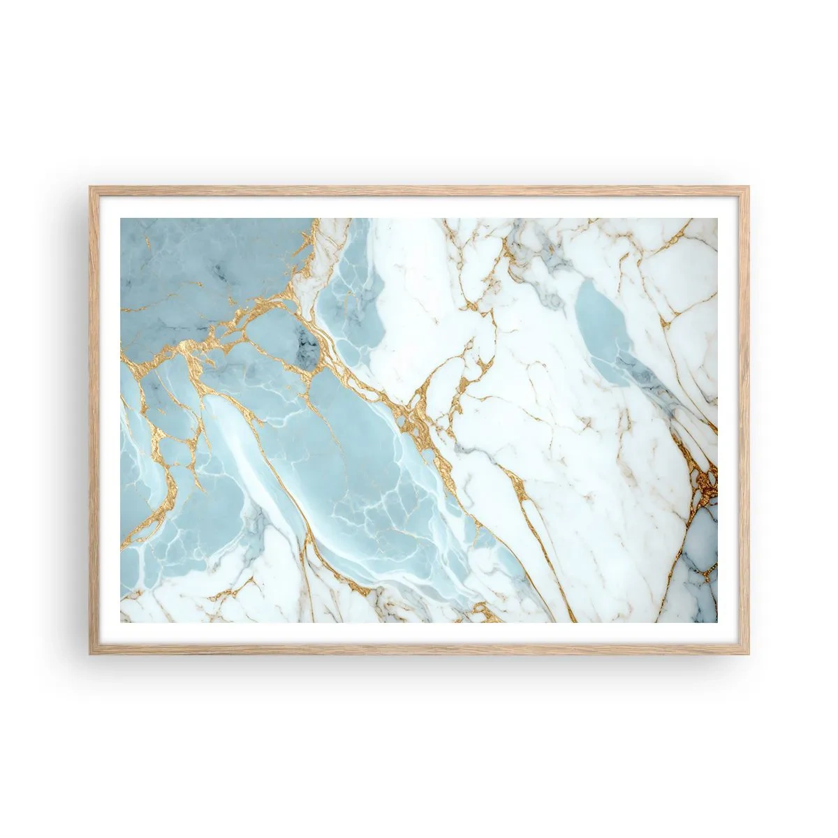 Poster in einem Rahmen aus heller Eiche - Reichtum des Steins - 100x70 cm