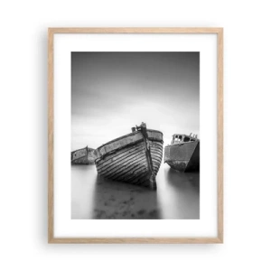 Poster in einem Rahmen aus heller Eiche - Nur Erinnerungen ... - 40x50 cm