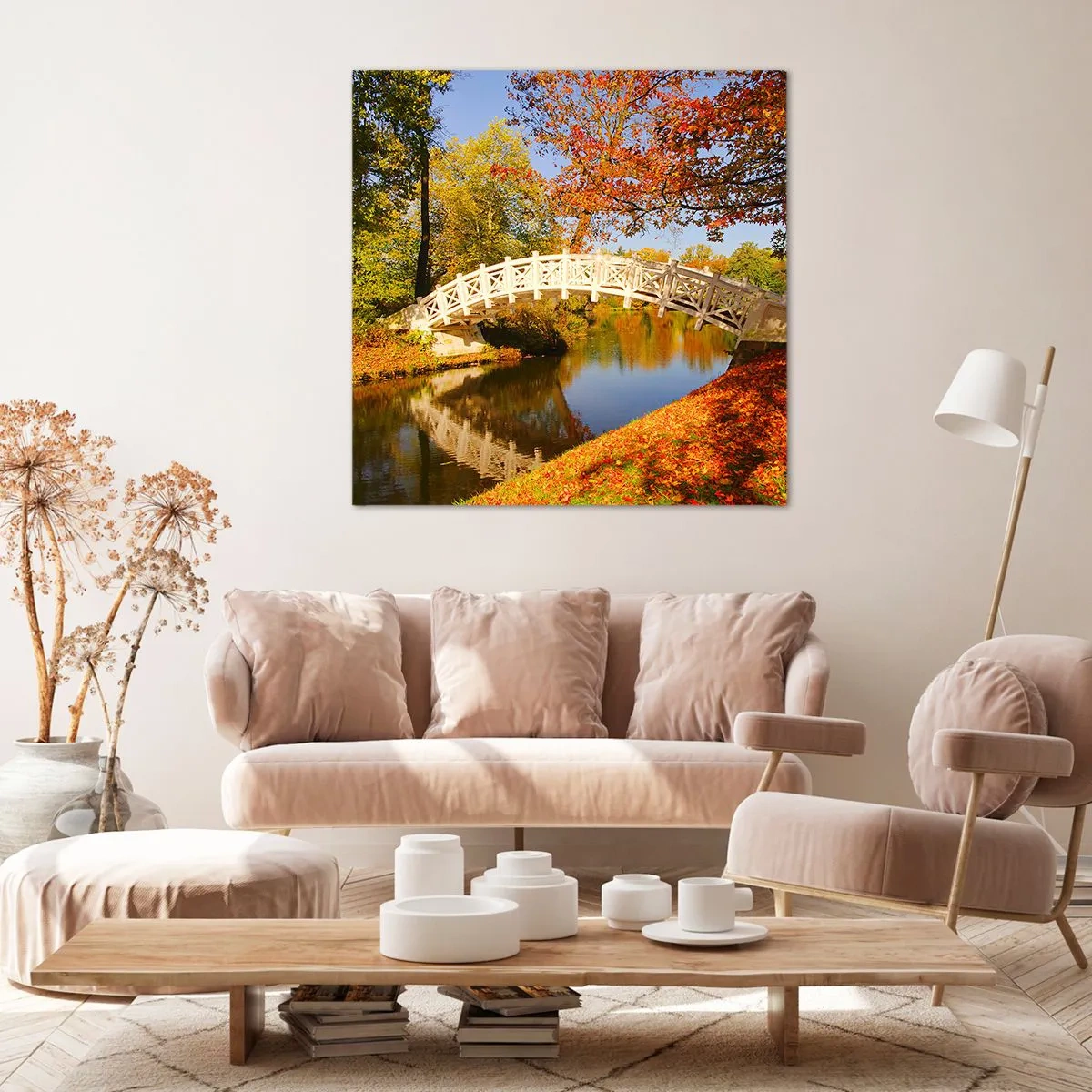 Bild auf Leinwand - Leinwandbild - Auf der weißen Seufzerbrücke - 70x70 cm
