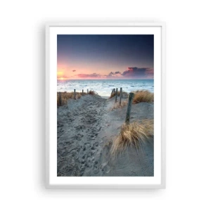 Poster in einem weißen Rahmen - Du hast einen Regenbogen aus strahlendem Licht verschüttet ... - 50x70 cm