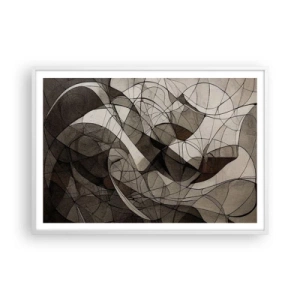 Poster in einem weißen Rahmen - Zirkulation von Erdfarben - 100x70 cm