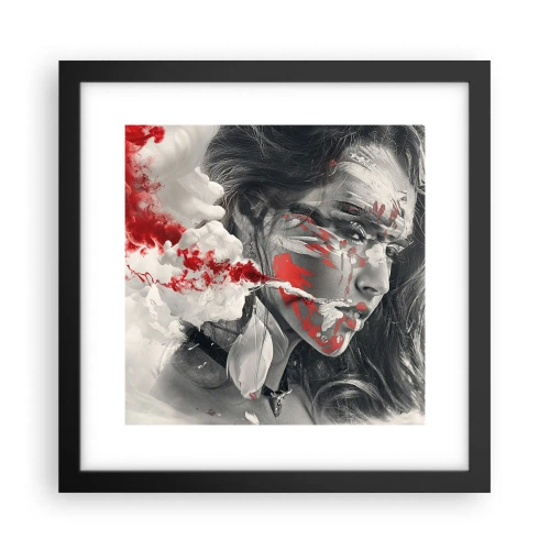 Poster in einem schwarzem Rahmen - Im Dunst der Absurdität - 30x30 cm