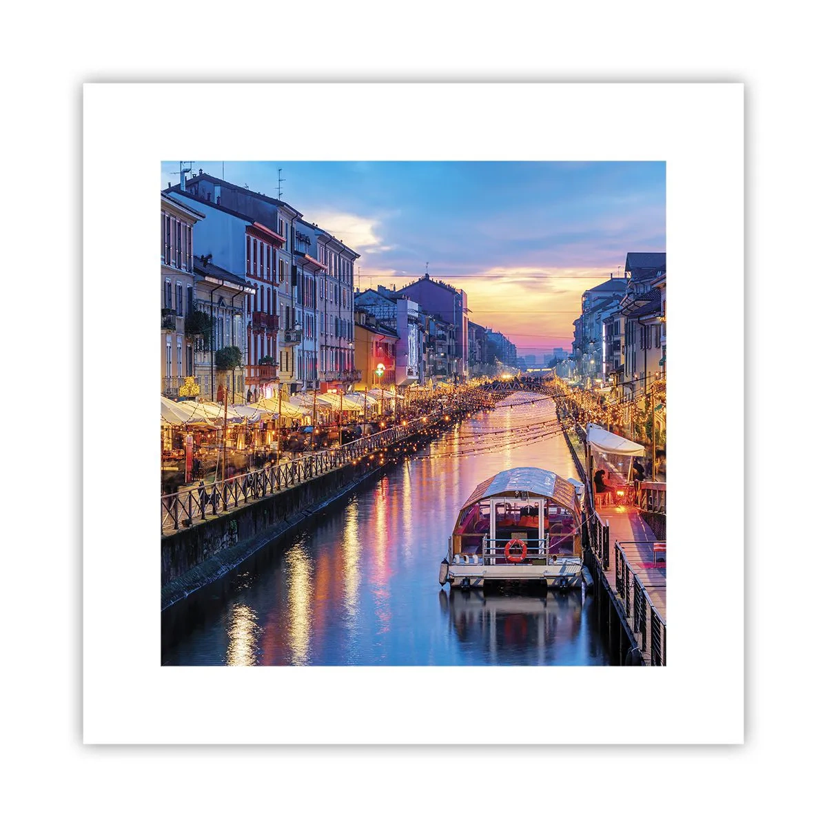 Poster - Ein Abend voller Licht und Spaß - 30x30 cm