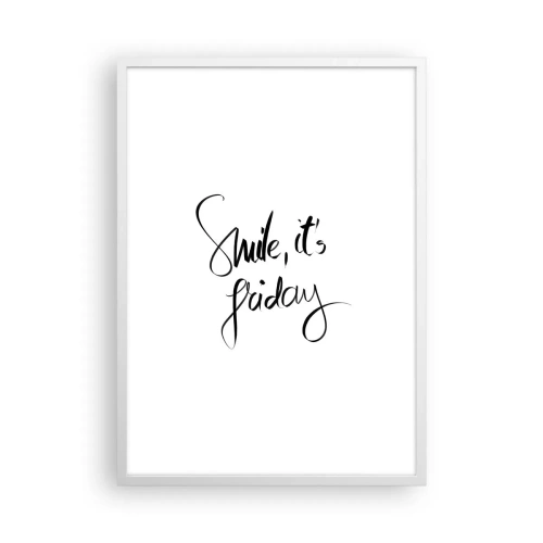 Poster in einem weißen Rahmen - Echte Freude - 50x70 cm