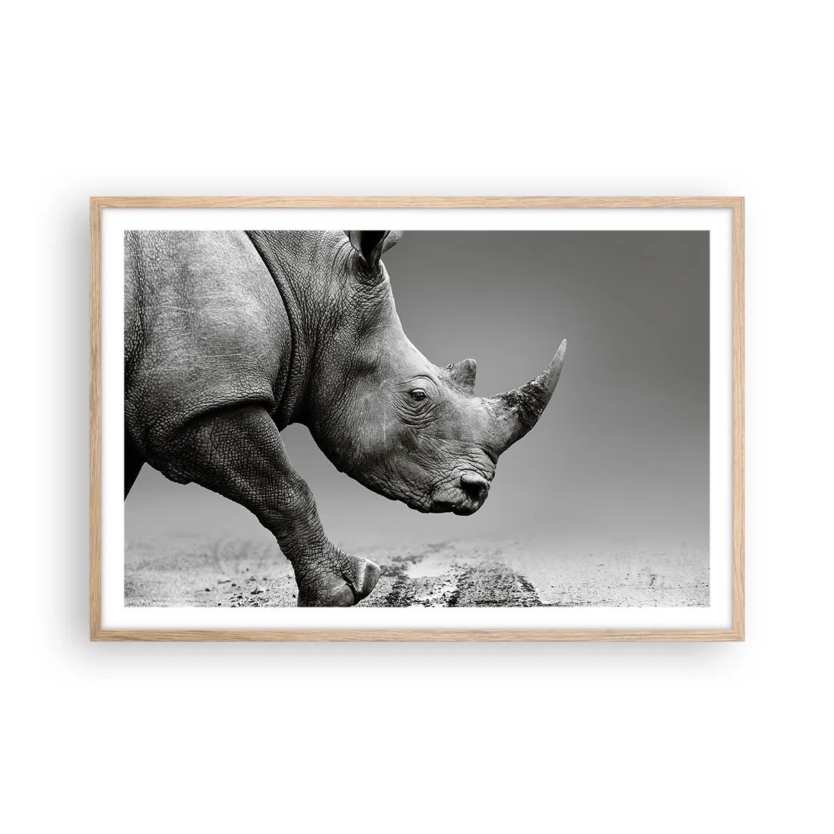 Poster in einem Rahmen aus heller Eiche - Unaufhaltsame Stärke - 91x61 cm
