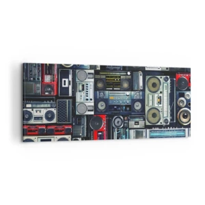 Bild auf Leinwand - Leinwandbild - Sehnsucht nach den 1980er Jahren - 100x40 cm