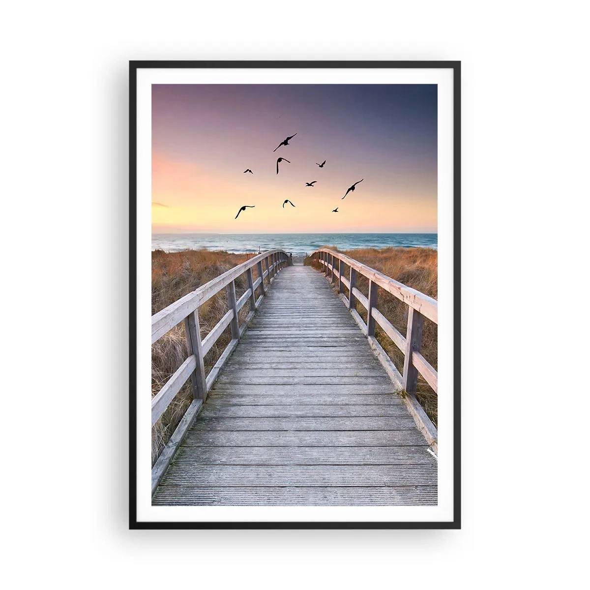 Poster in einem schwarzem Rahmen - Der Raum für Auffliegen - 70x100 cm