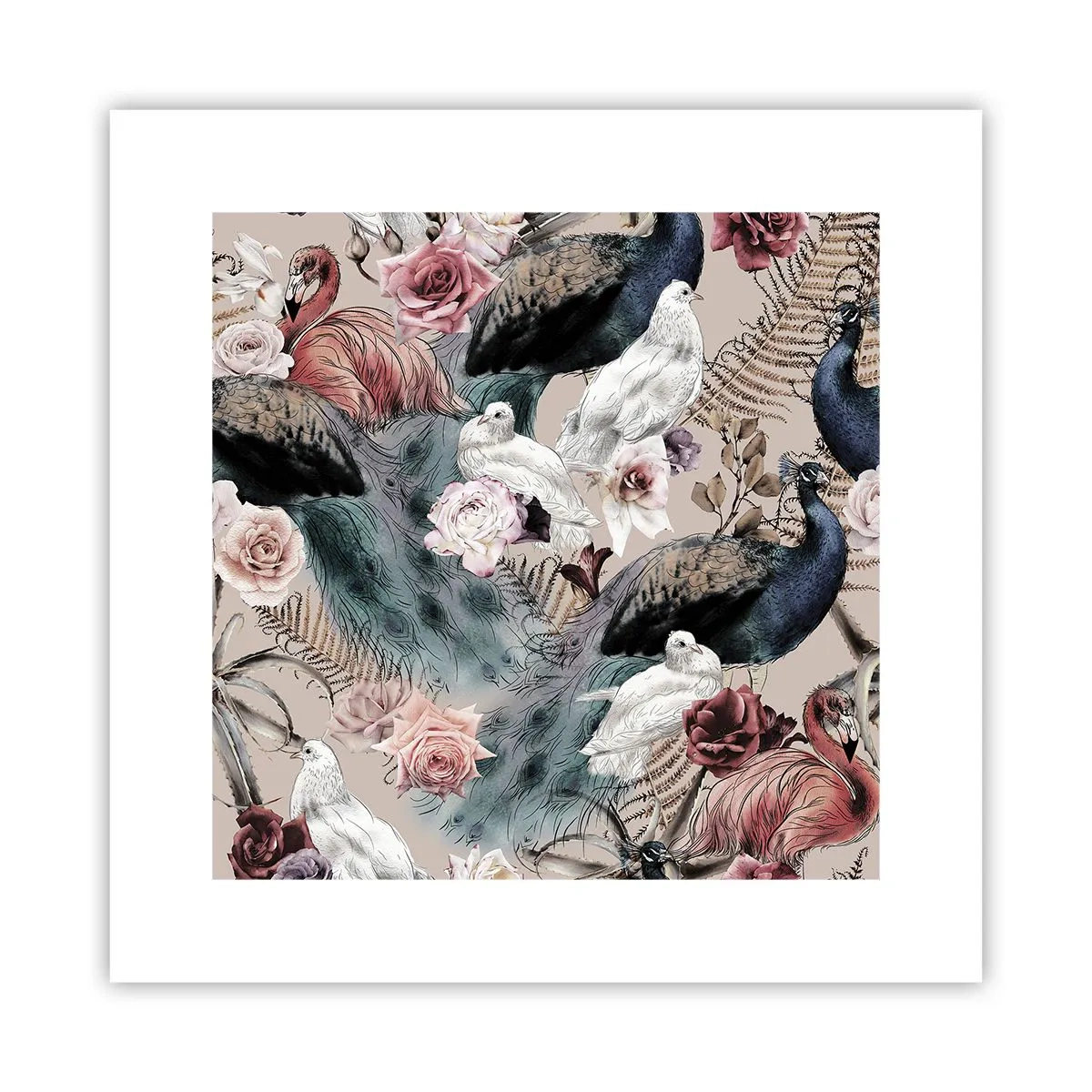 Poster - Im Schlossgarten - 30x30 cm