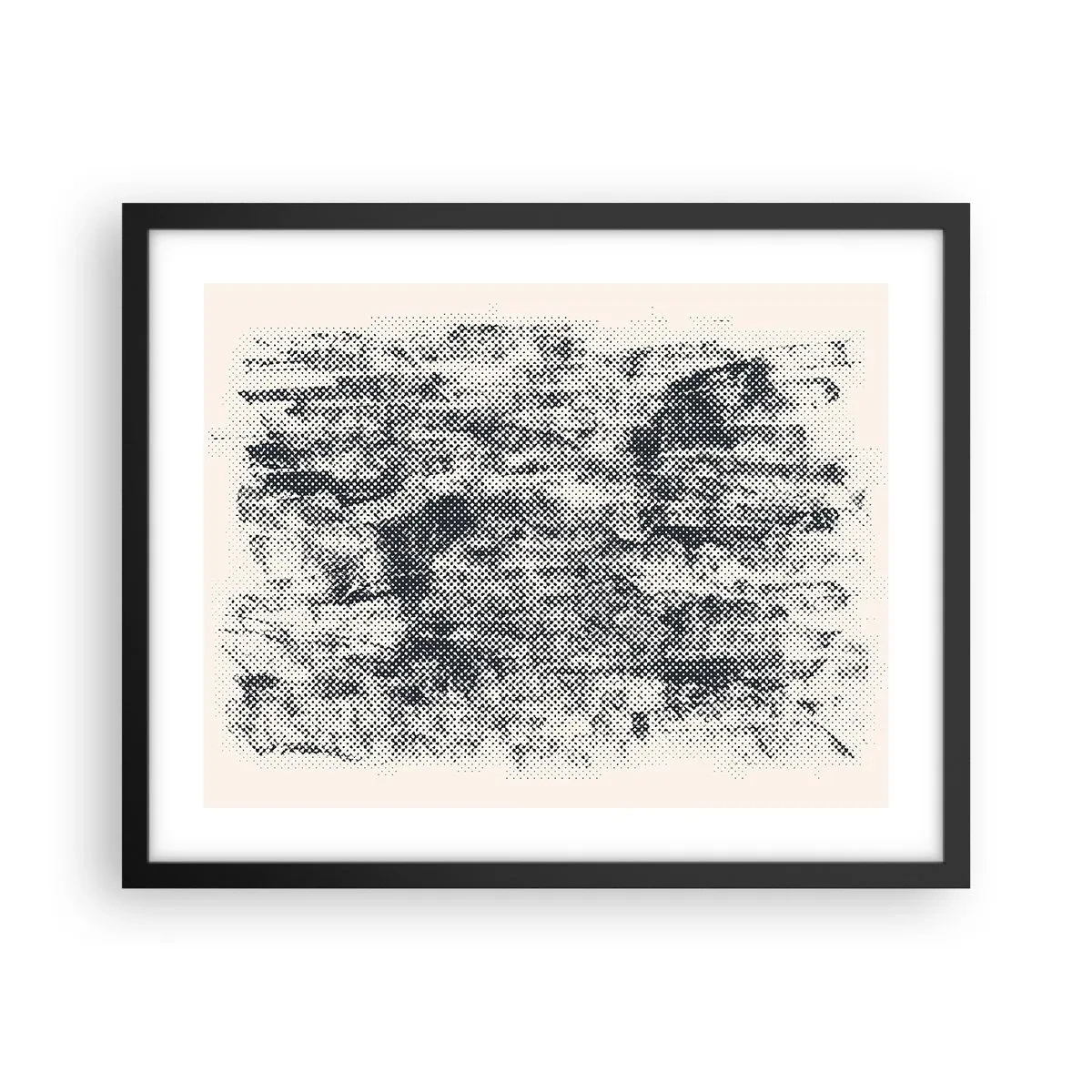 Poster in einem schwarzem Rahmen - Nebelige Komposition - 50x40 cm