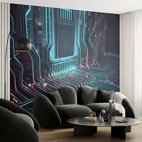 Fototapete Standard Eco - Ich denke nur… - Technologie, Computer, Prozessor - 350x256 cm