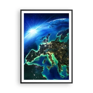 Poster in einem schwarzem Rahmen - Funkelndes Europa - 70x100 cm