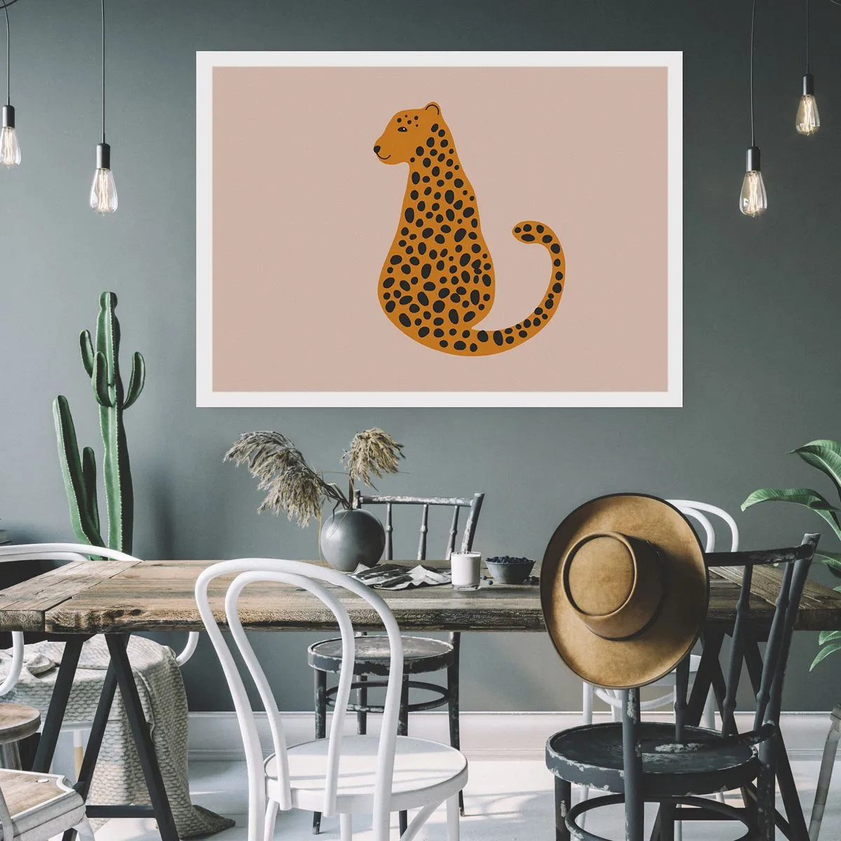 Poster - Leopardenmuster ist ein modisches Muster - 50x40 cm