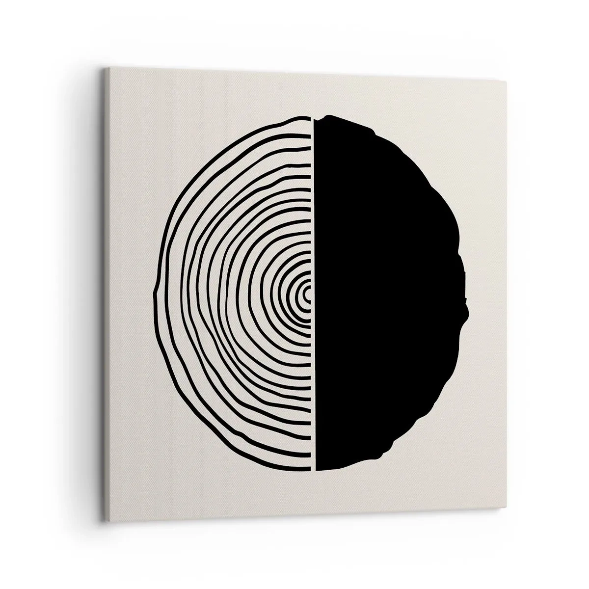 Bild auf Leinwand - Leinwandbild - Halb und halb - 50x50 cm