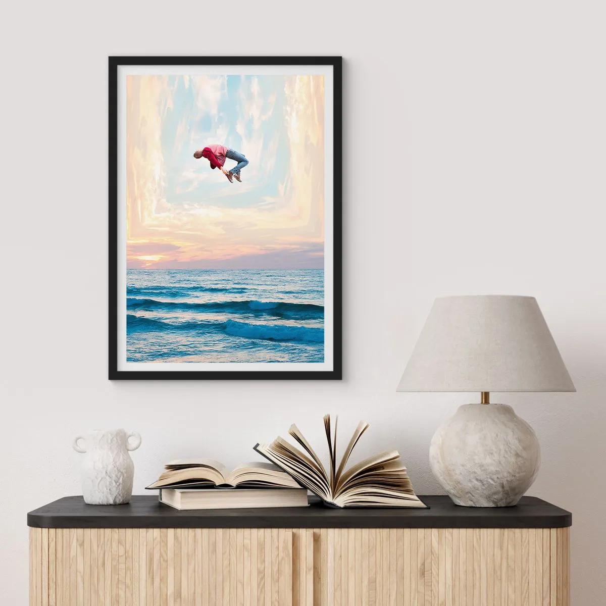 Poster in einem schwarzem Rahmen - In eine andere Dimension - 70x100 cm