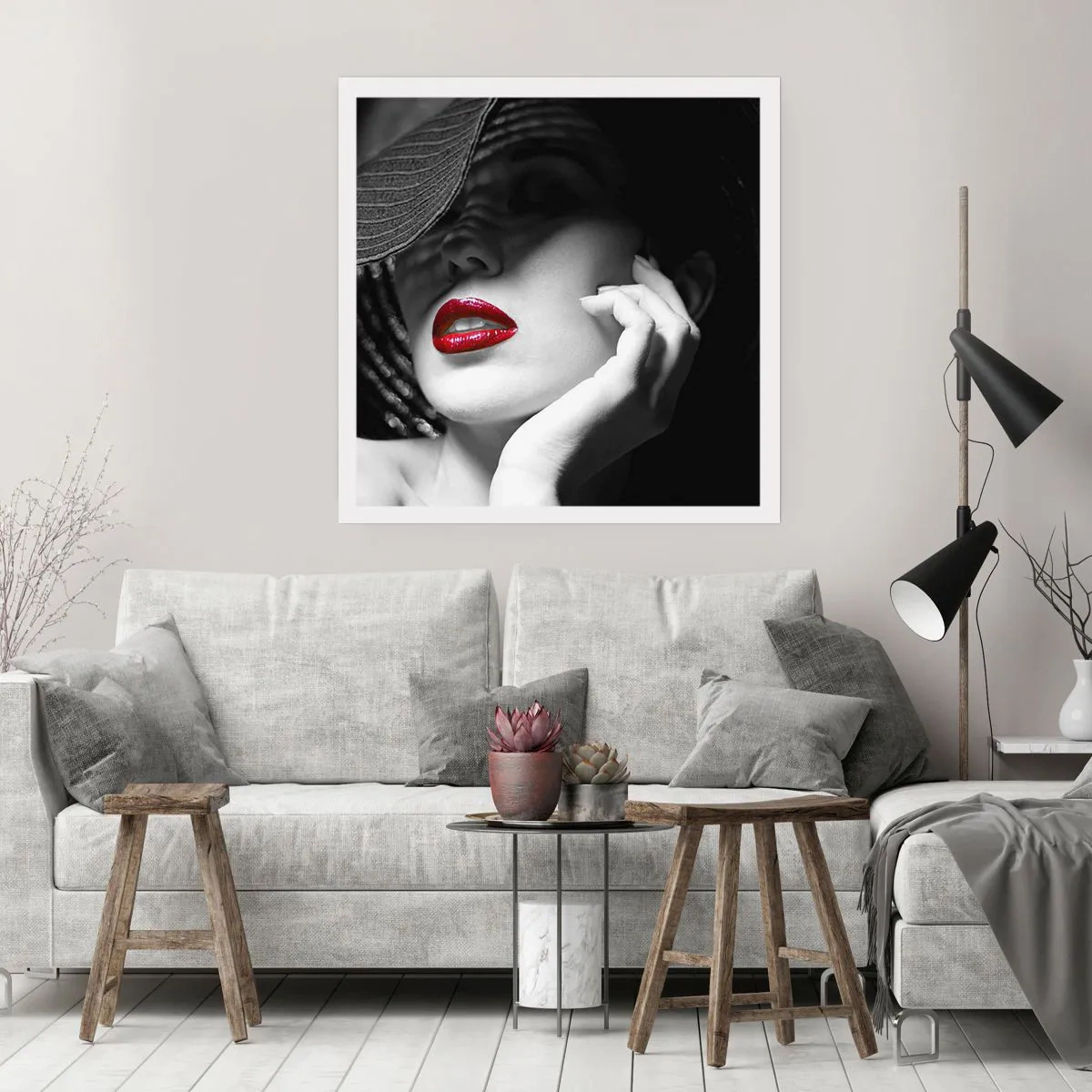 Poster - Eine Studie in Scharlachrot - 50x50 cm