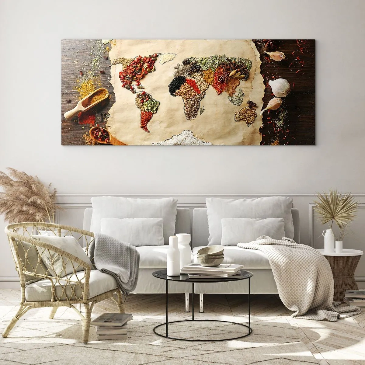 Glasbild - Bild auf glas - Alle Aromen der Welt - 90x30 cm