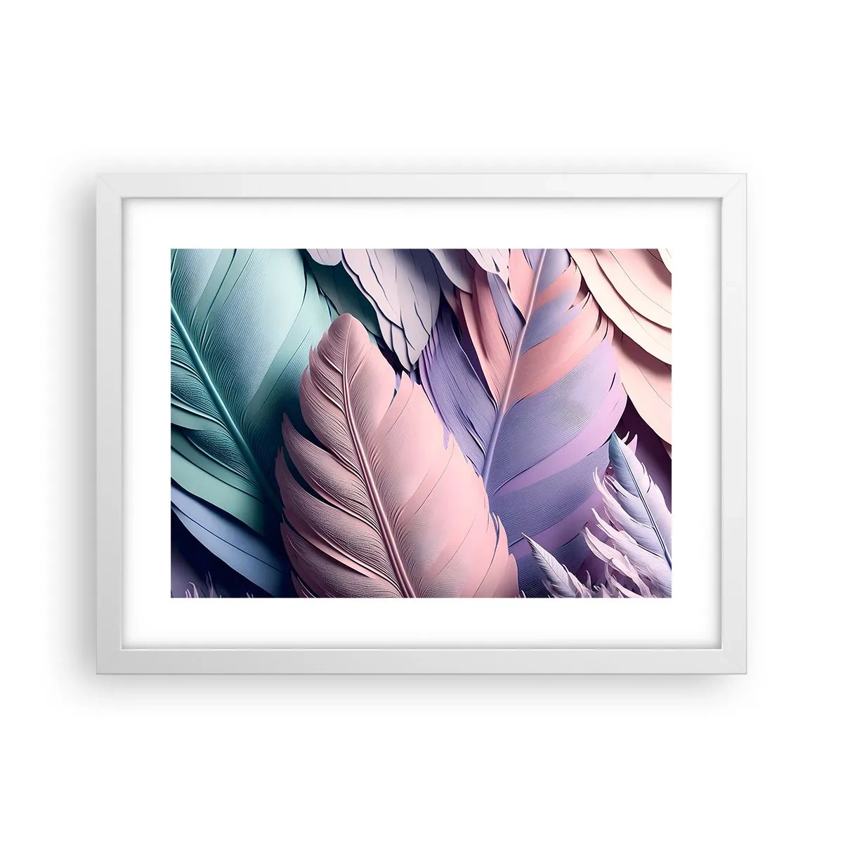 Poster in einem weißen Rahmen - Vogel-Chic - 40x30 cm