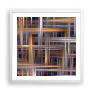 Poster in einem weißen Rahmen - Aus Licht gewebt - 50x50 cm