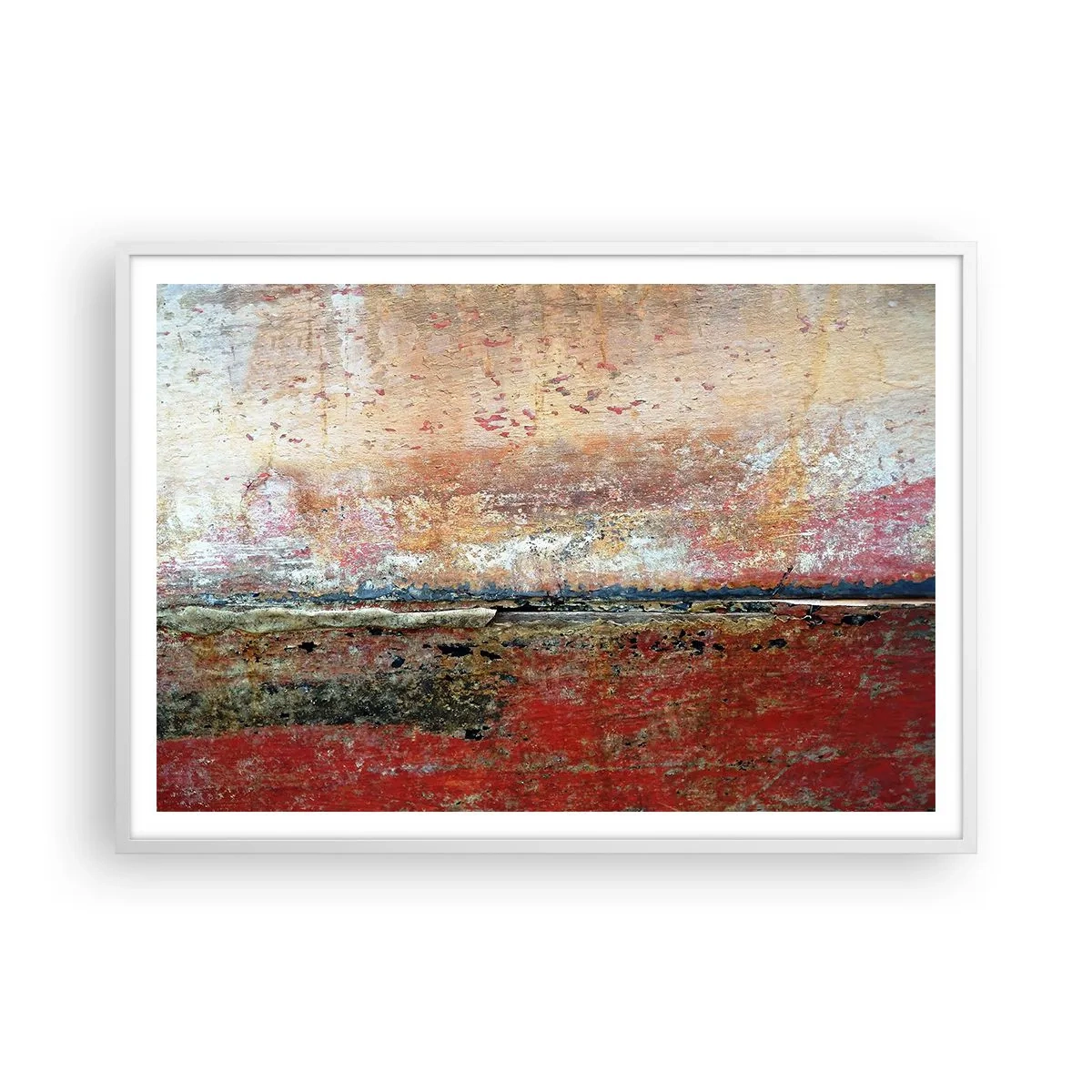 Poster in einem weißen Rahmen - Vielleicht liegt es am Meer - 100x70 cm