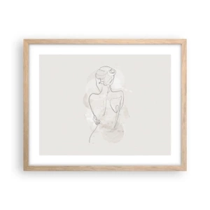 Poster in einem Rahmen aus heller Eiche - Wie ein sensibles Instrument - 50x40 cm