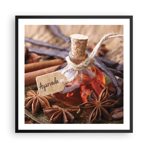 Poster in einem schwarzem Rahmen - Zur Einheit von Körper und Geist - 60x60 cm