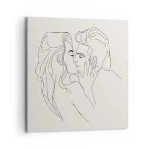 Bild auf Leinwand - Leinwandbild - Verstrickt im Gefühl - 60x60 cm