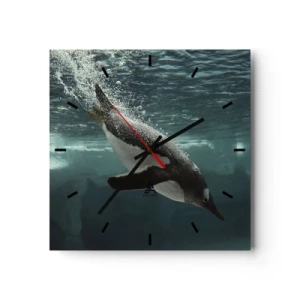 Wanduhr - Glasuhr - Willkommen in meiner Welt - 40x40 cm